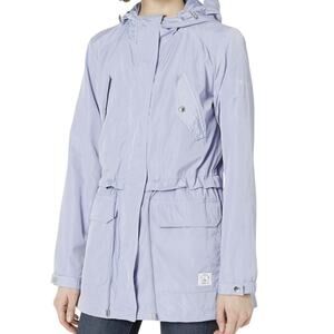 Sam Edelman Hooded Windbreaker Field Midi Anorak Utility Jacket Size Small NWOT